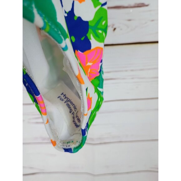 Janie & Jack Baby Girls Floral Swimsuit‎ 6-12M With Ruffles & Belted Accent - Picture 4 of 6